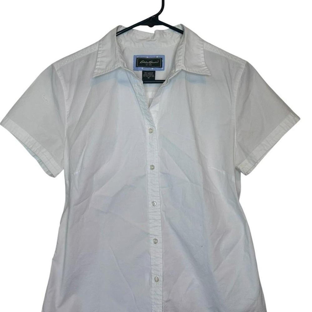 Eddie Bauer Cotton/Spandex Blend Short Sleeve Button Up